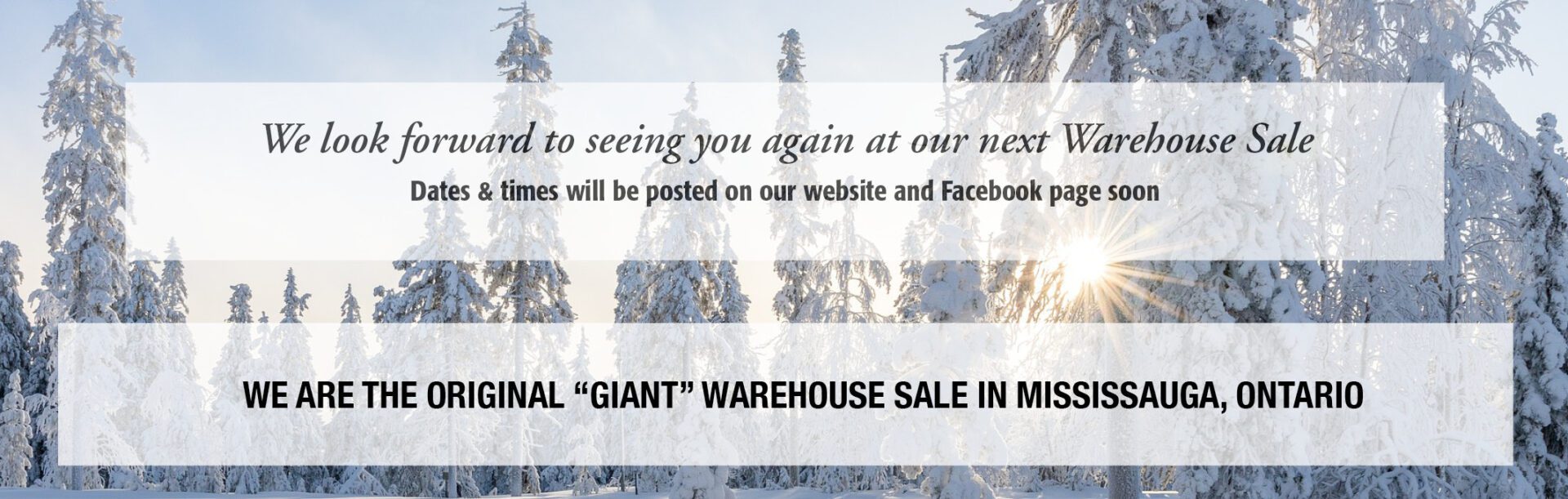 Giant Warehouse Sale Mississauga
